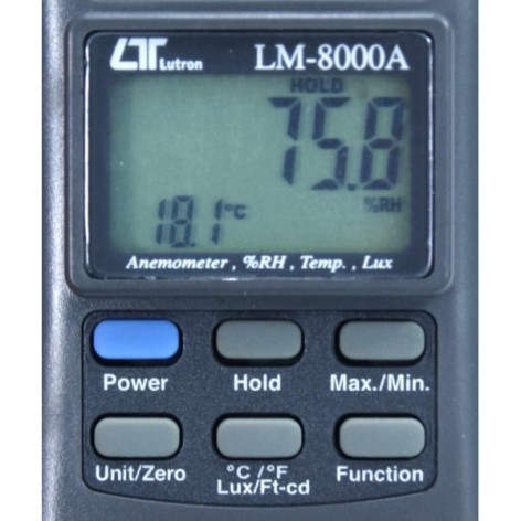 Higrómetro anemómetro luxómetro LM-8000-A