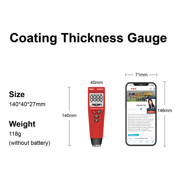Medidor de espesor de recubrimiento VA8044T