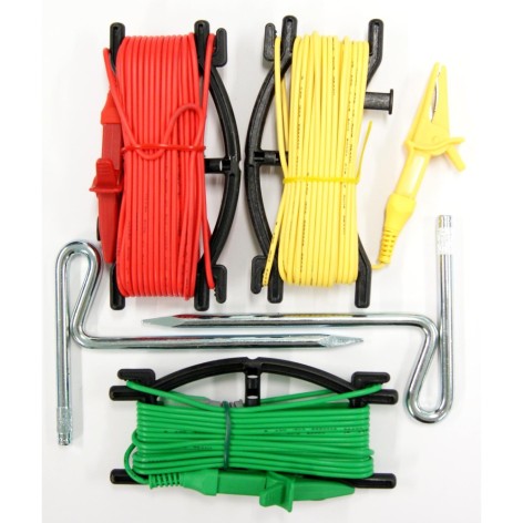 Juego de picas y cables Med. Tierras. AL36