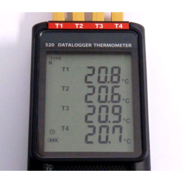 Termómetro Dagatron 520 de 4 canales