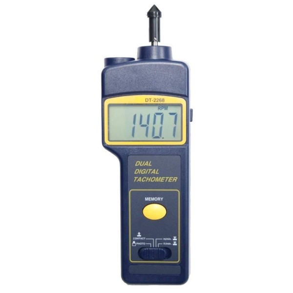 Tacómetro de contacto y óptico DT-2268